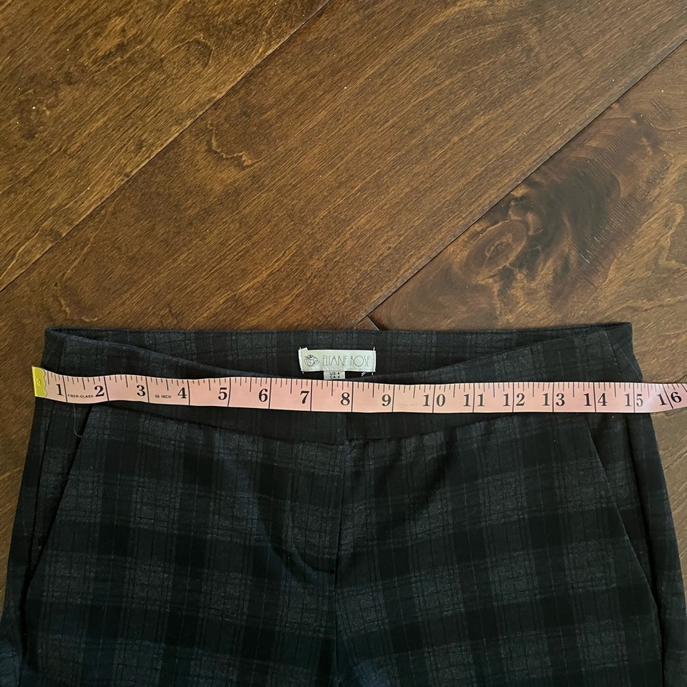 Eliane Rose Black and Grey Plaid Pants Size 4 - Picture 5 of 5